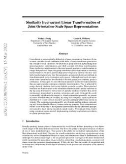 Similarity Equivariant Linear Transformation of Joint Orientation-Scale
  Space Representations