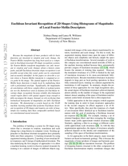 Euclidean Invariant Recognition of 2D Shapes Using Histograms of
  Magnitudes of Local Fourier-Mellin Descriptors