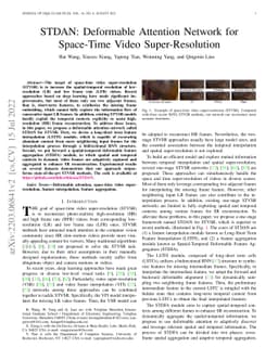 STDAN: Deformable Attention Network for Space-Time Video
  Super-Resolution