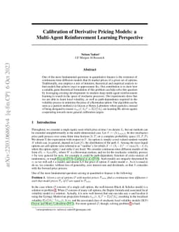 Calibration of Derivative Pricing Models: a Multi-Agent Reinforcement
  Learning Perspective