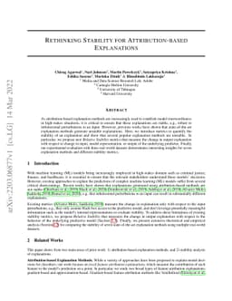 Rethinking Stability for Attribution-based Explanations