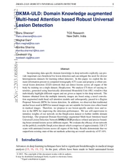 DKMA-ULD: Domain Knowledge augmented Multi-head Attention based Robust
  Universal Lesion Detection