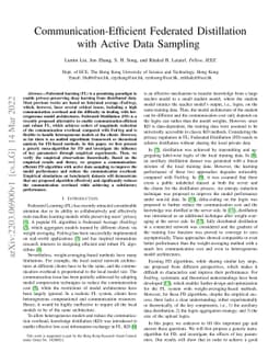 Communication-Efficient Federated Distillation with Active Data Sampling