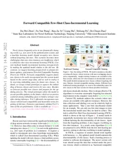 Forward Compatible Few-Shot Class-Incremental Learning