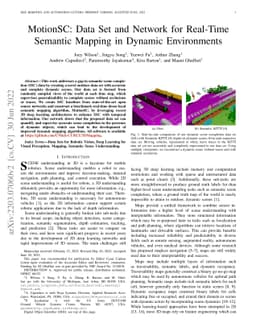 MotionSC: Data Set and Network for Real-Time Semantic Mapping in Dynamic
  Environments