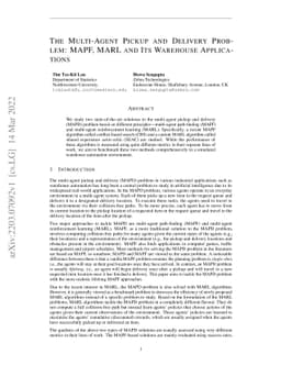 The Multi-Agent Pickup and Delivery Problem: MAPF, MARL and Its
  Warehouse Applications