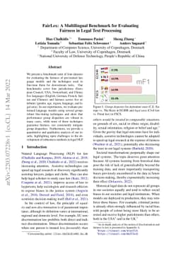 FairLex: A Multilingual Benchmark for Evaluating Fairness in Legal Text
  Processing