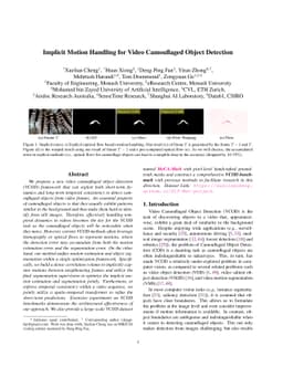 Implicit Motion Handling for Video Camouflaged Object Detection