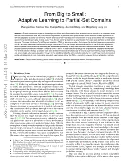 From Big to Small: Adaptive Learning to Partial-Set Domains