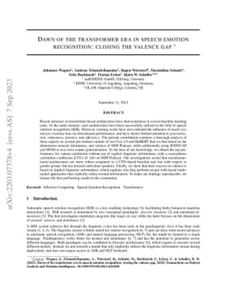 Dawn of the transformer era in speech emotion recognition: closing the
  valence gap