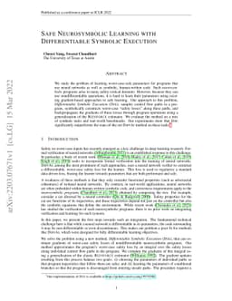 Safe Neurosymbolic Learning with Differentiable Symbolic Execution