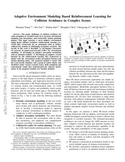 Adaptive Environment Modeling Based Reinforcement Learning for Collision
  Avoidance in Complex Scenes