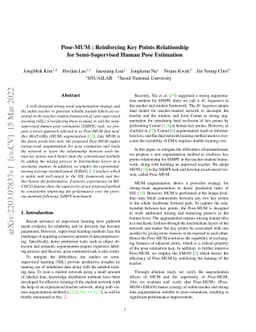 Pose-MUM : Reinforcing Key Points Relationship for Semi-Supervised Human
  Pose Estimation