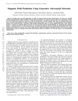 Magnetic Field Prediction Using Generative Adversarial Networks