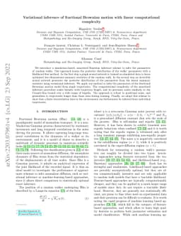 Variational inference of fractional Brownian motion with linear
  computational complexity