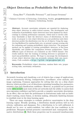 Object Detection as Probabilistic Set Prediction