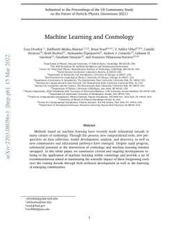 Machine Learning and Cosmology