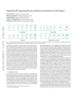 MotionCLIP: Exposing Human Motion Generation to CLIP Space