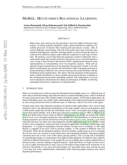 MoReL: Multi-omics Relational Learning