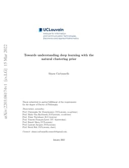 Towards understanding deep learning with the natural clustering prior