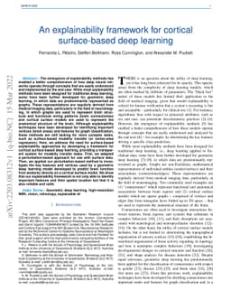 An explainability framework for cortical surface-based deep learning