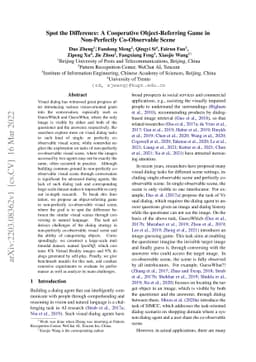 Spot the Difference: A Cooperative Object-Referring Game in
  Non-Perfectly Co-Observable Scene