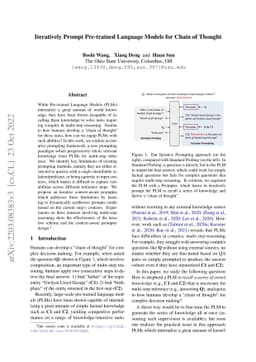 Iteratively Prompt Pre-trained Language Models for Chain of Thought