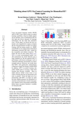 Thinking about GPT-3 In-Context Learning for Biomedical IE? Think Again