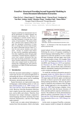 FormNet: Structural Encoding beyond Sequential Modeling in Form Document
  Information Extraction