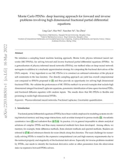 Monte Carlo PINNs: deep learning approach for forward and inverse
  problems involving high dimensional fractional partial differential equations