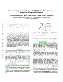 Is it all a cluster game? -- Exploring Out-of-Distribution Detection
  based on Clustering in the Embedding Space