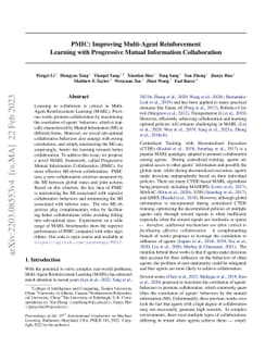 PMIC: Improving Multi-Agent Reinforcement Learning with Progressive
  Mutual Information Collaboration