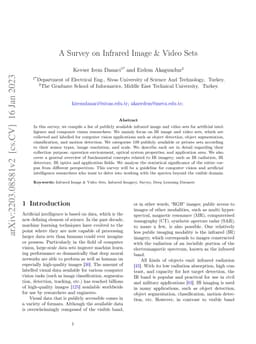 A Survey on Infrared Image and Video Sets