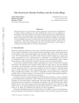 The Structured Abstain Problem and the Lovász Hinge