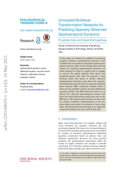 Unraveled Multilevel Transformation Networks for Predicting
  Sparsely-Observed Spatiotemporal Dynamics