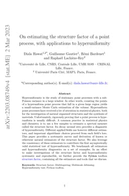On estimating the structure factor of a point process, with applications
  to hyperuniformity