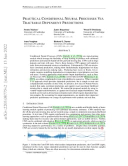 Practical Conditional Neural Processes Via Tractable Dependent
  Predictions