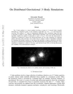 On Distributed Gravitational N-Body Simulations