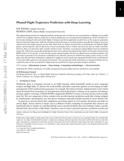 Phased Flight Trajectory Prediction with Deep Learning