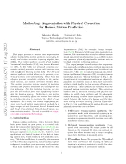 MotionAug: Augmentation with Physical Correction for Human Motion
  Prediction