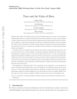 Time and the Value of Data