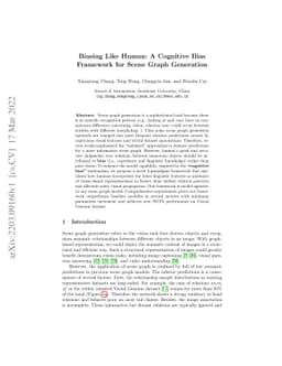 Biasing Like Human: A Cognitive Bias Framework for Scene Graph
  Generation