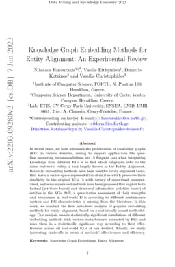 Knowledge Graph Embedding Methods for Entity Alignment: An Experimental
  Review
