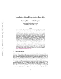 Localizing Visual Sounds the Easy Way