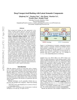 Deep Unsupervised Hashing with Latent Semantic Components