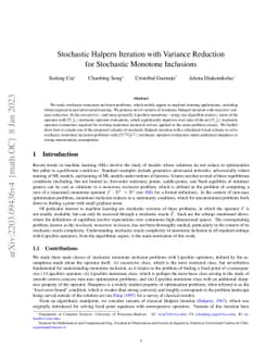 Stochastic Halpern Iteration with Variance Reduction for Stochastic
  Monotone Inclusions