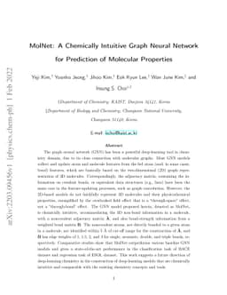 MolNet: A Chemically Intuitive Graph Neural Network for Prediction of
  Molecular Properties