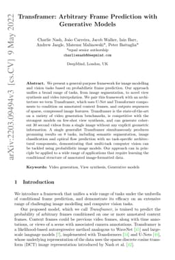 Transframer: Arbitrary Frame Prediction with Generative Models