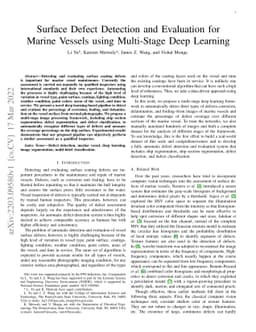 Surface Defect Detection and Evaluation for Marine Vessels using
  Multi-Stage Deep Learning