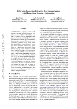 HiStruct+: Improving Extractive Text Summarization with Hierarchical
  Structure Information